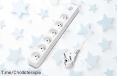 Aprovecha el ofertón del día con la Aigostar Regleta alargador de 6 Tomas: protección infantil y diseño elegante a un precio loco ¡Compra ya antes que se acabe!