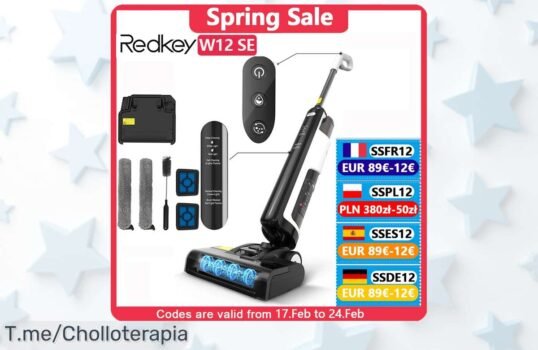 Aprovecha el super chollo en la Redkey W12 SE, la aspiradora sin cables que se autolimpia y transforma tu hogar ¡Descuento brutal por tiempo limitado!