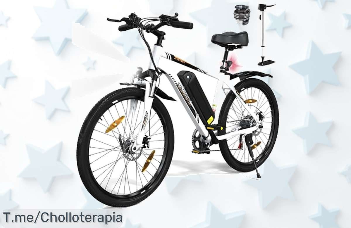 Aprovecha este ofertón de Bicicleta Eléctrica Colorway con batería extraíble y pantalla LCD a precio loco, compra ya y no te pierdas esta ganga que vuela rápido.