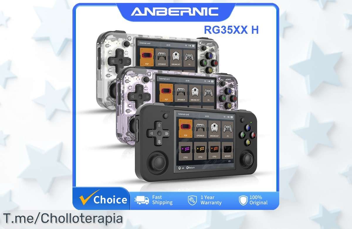 Atrapa el chollo del año: Anbernig RG35XX H, la consola portátil con 5528 juegos clásicos a un precio loco. ¡Hazte su dueño y juega ya antes que se acabe!