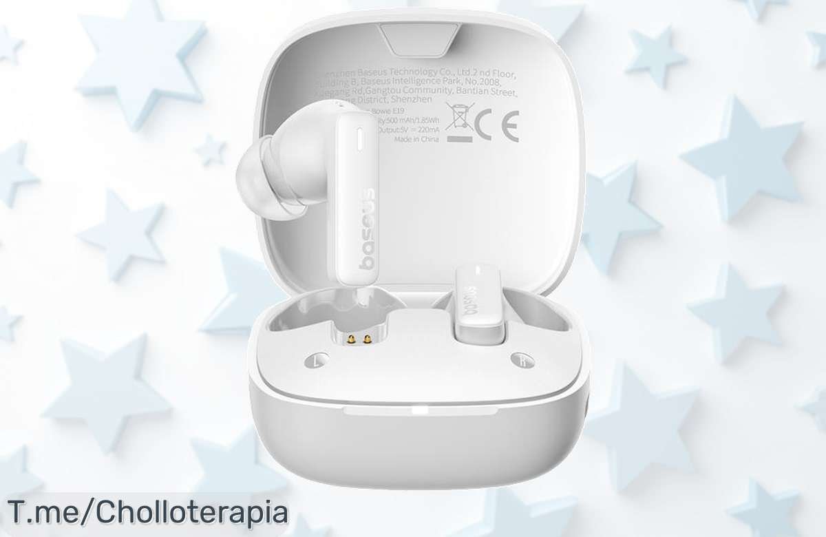 Atrapa el sonido con Baseus-Bowie E19: Auriculares inalámbricos de calidad espectacular y libertad total en movimiento. ¡No dejes pasar este ofertón antes que se agoten!
