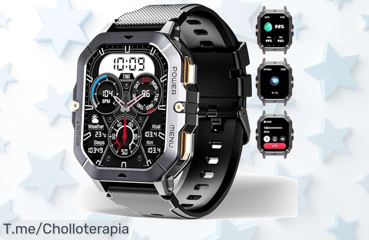 Atrapa el super chollo del OUKITEL Reloj Inteligente BT101 con 100+ modos de deporte y llamadas Bluetooth, ¡descuento brutal solo por hoy! No te lo pierdas.