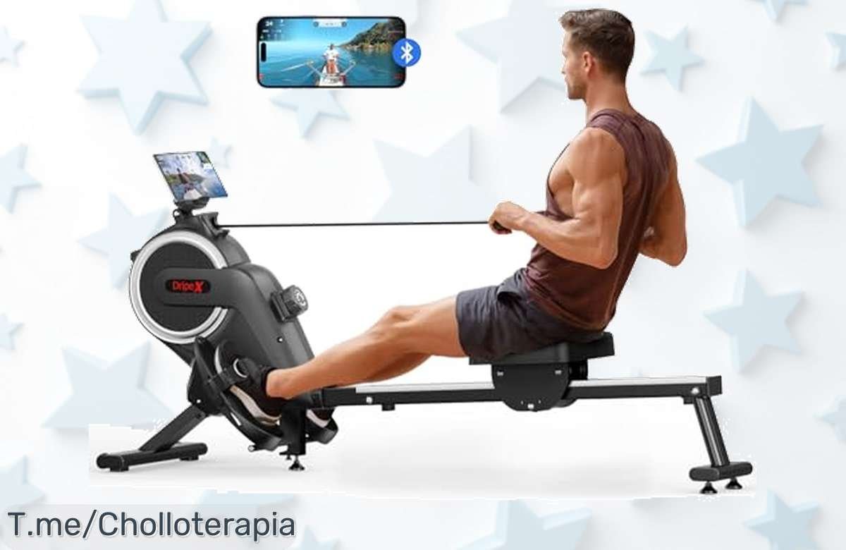 Atrapa este ofertón: Dripex Máquina de Remo Magnético con 16 resistencias y monitor LCD, mejora tu bienestar a precio loco ¡compra ya antes que se acabe!