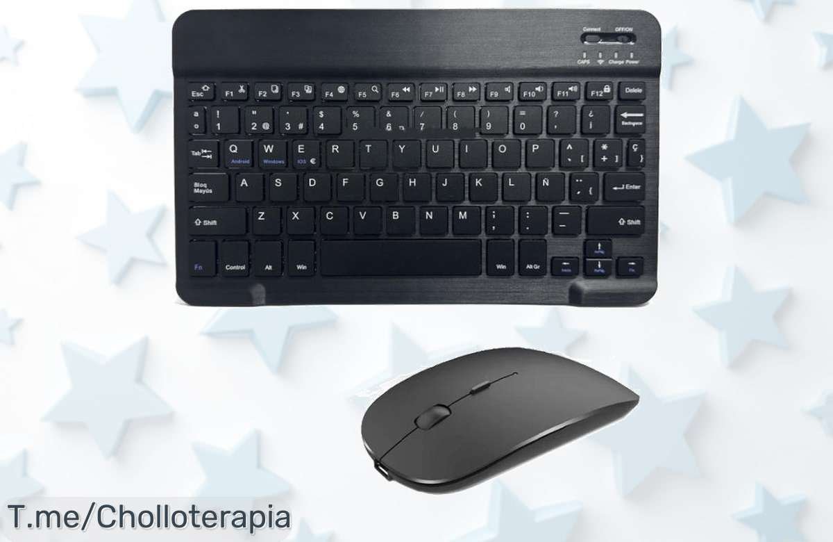Atrapa este ofertón: teclado inalámbrico Bluetooth en varios idiomas y ratón mini incluido. Mejora tu experiencia digital a un precio loco ¡Compra ya antes de que se agote!