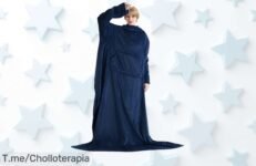 Atrapa la bata manta Bedsure y disfruta de un chollazo azul marino que te envolverá en calidez y libertad ¡No te quedes sin tu oferta única, actúa ya!