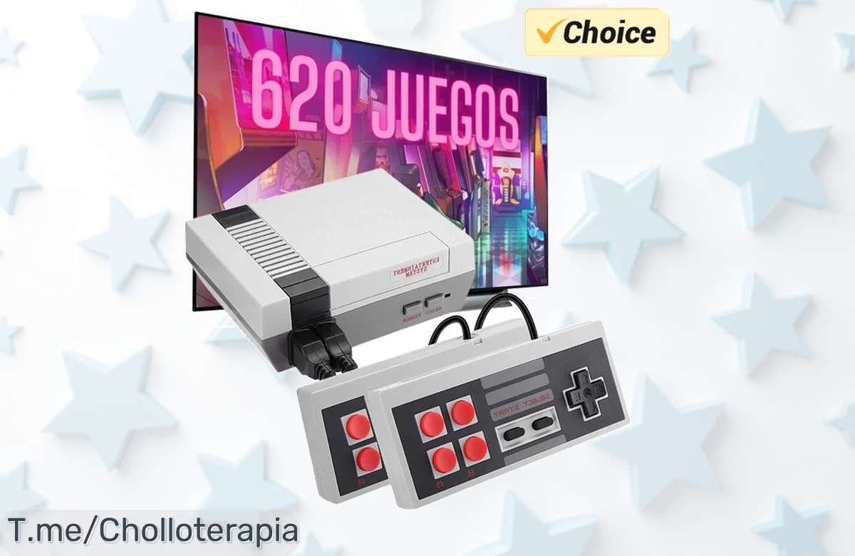 Atrapa la diversión con esta mini consola de 620 juegos retro, perfecto para disfrutar en familia. Super chollo limitado, ¡compra ahora y revive los mejores momentos!