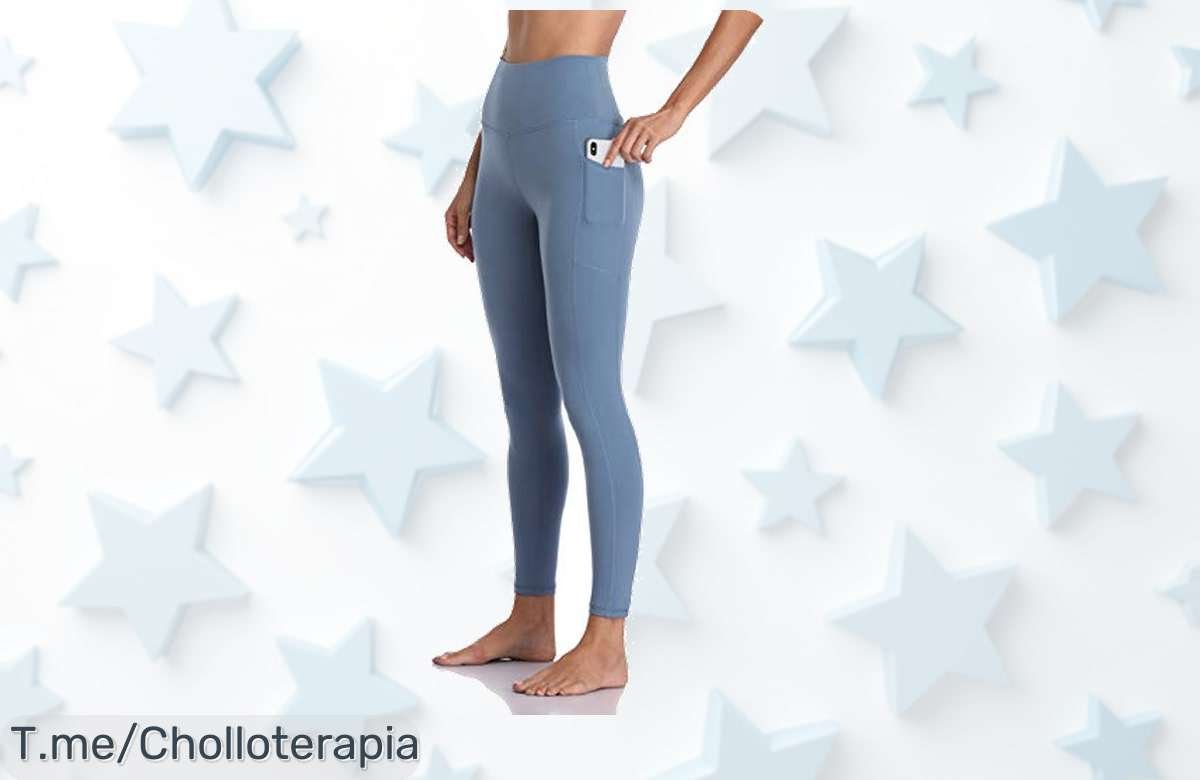 Atrapa las mallas Colofulkoala con bolsillos y leggings push up, super chollo para yoga o gym. Descuentazo único que vuela, ¡renueva tu outfit ya!