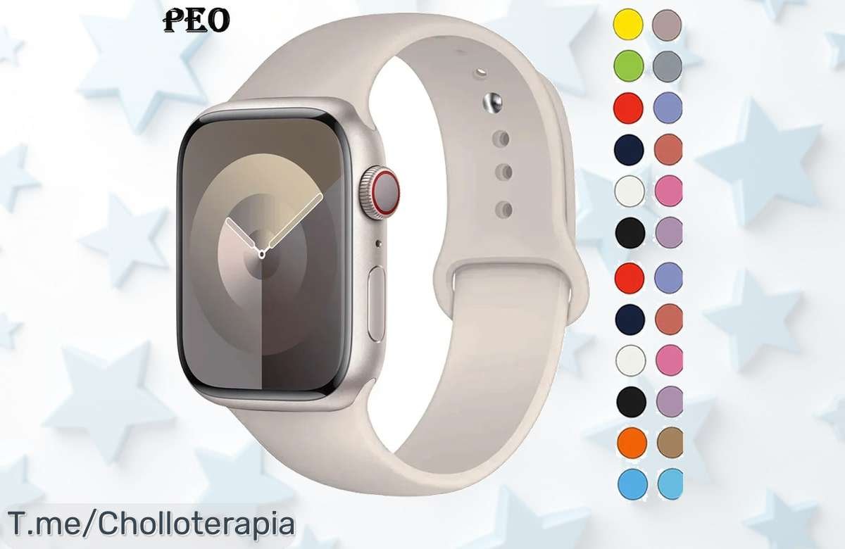 Atrapa tu Apple Watch con nuestra correa de silicona a precio loco: rendimiento top para todas las series. ¡No te quedes sin la tuya, stock limitado y ofertón irresistible!