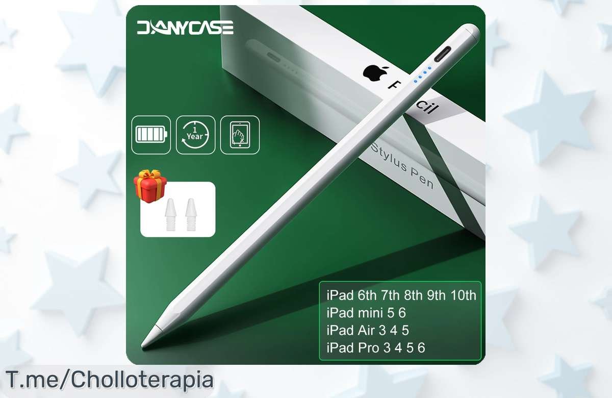 Atrapa tu creatividad al instante con el lápiz óptico para iPad 2024, ¡super chollo! Control preciso y tus ideas cobrarán vida. Aprovecha este ofertón antes de que se agote.