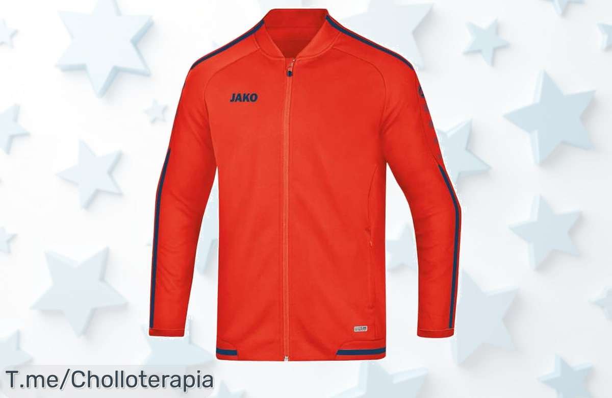 Atrapa tu estilo con la chaqueta Jako Striker 2.0 en un ofertón sin precedentes que deslumbrará a todos; ¡date prisa y hazla tuya ahora o jamás!