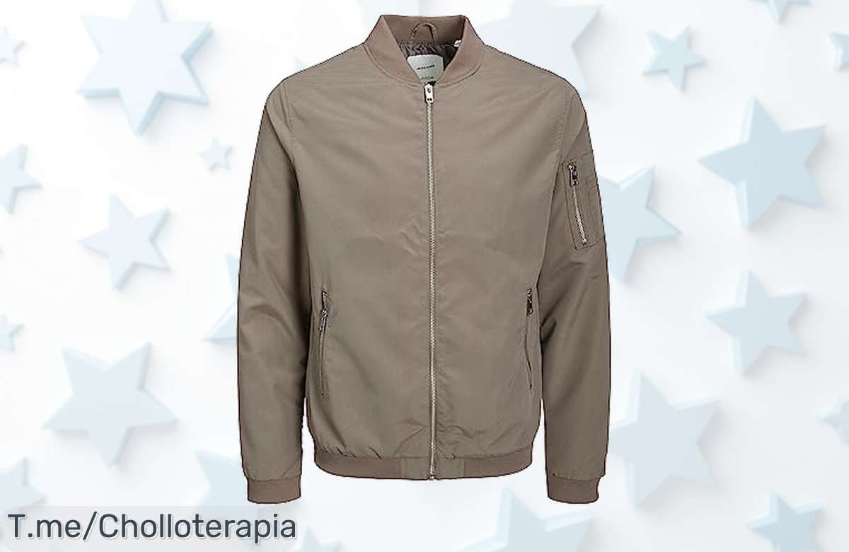 Atrapa tu estilo con la chaqueta bomber Jack & Jones, un super chollo que transforma tu outfit al instante. ¡No pierdas esta oferta única y hazla tuya antes de que se agote!