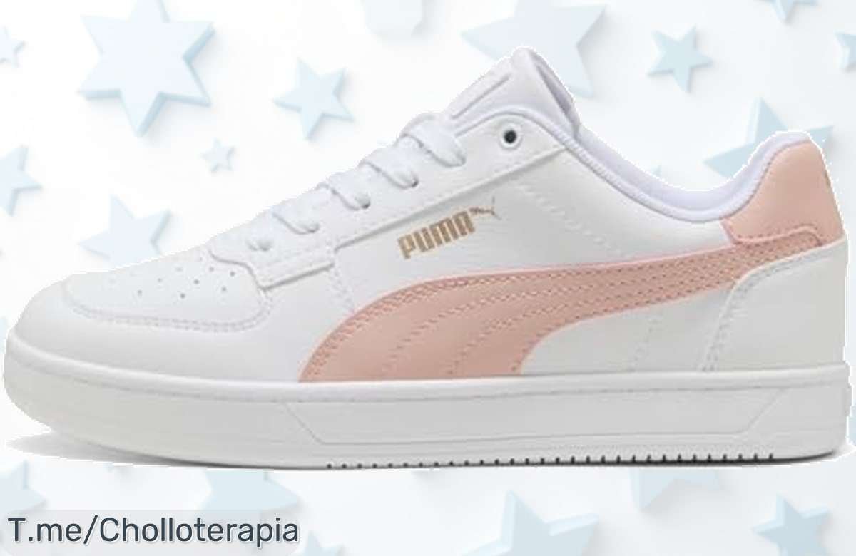 Atrévete a brillar con las PUMA CAVEN 2.0 en WhiteRose Quartz Gold, un super chollo que realza tu estilo y comodidad al caminar. ¡Compra ahora antes de que se agoten!