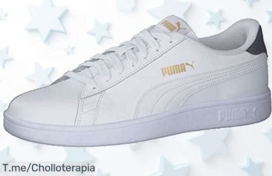 Atrévete a brillar con las PUMA Smash V2: zapatillas unisex en super chollo, suela antideslizante y estilo clásico ¡No te quedes sin el tuyo, oferta limitada!