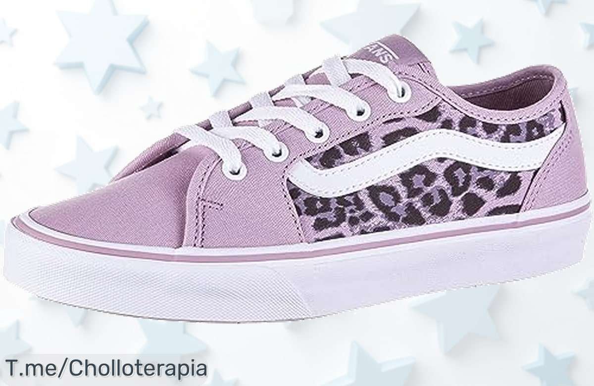 Atrévete a brillar con las Vans Filmore Decon Rosa Animal Pop Lilac, un super chollo que transforma tu estilo. ¡Consigue este ofertón antes de que se agoten!