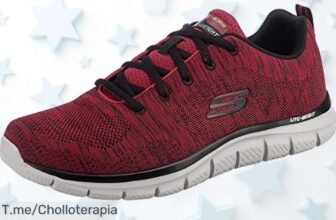 Atrévete a brillar con las Zapatillas Skechers Red Knit Black Trim, flexibles y cómodas como nunca antes; aprovecha este ofertón limitado y consigue tu par ahora mismo