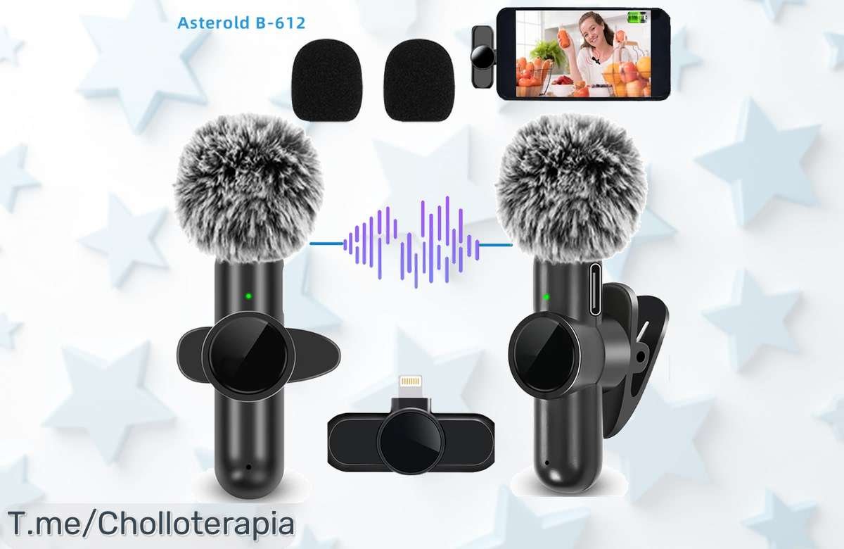 Atrévete a ser un pro con este micrófono Lavalier inalámbrico, cancelación de ruido increíble y oferta limitada ¡Haz tus grabaciones brillantes por un precio loco ahora!