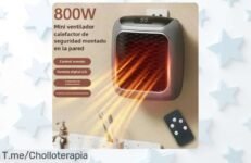 Calentador Eléctrico De Cerámica PTC 800W a precio loco: calienta tu hogar en minutos con control remoto y disfruta un invierno acogedor ¡Compra ya antes de que se agote!