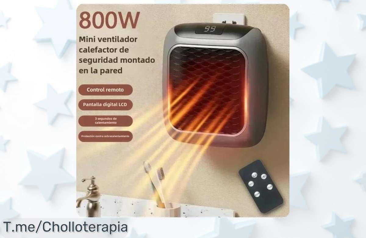 Calentador Eléctrico De Cerámica PTC 800W a precio loco: calienta tu hogar en minutos con control remoto y disfruta un invierno acogedor. ¡Compra ya antes de que se agote!