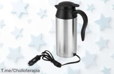 Calienta tu café al instante con el hervidor eléctrico para automóvil, diseño antiquemaduras y sin derrames Aprovecha este ofertón exclusivo antes de que se agote