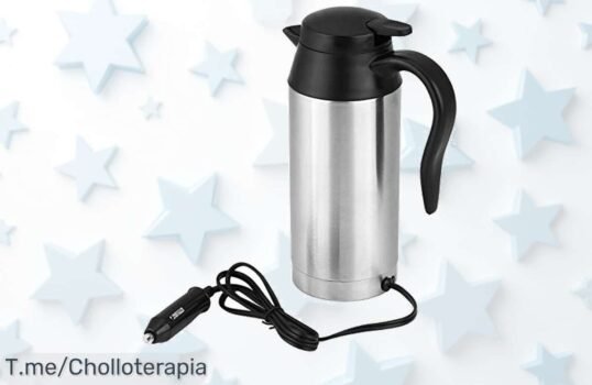 Calienta tu café al instante con el hervidor eléctrico para automóvil, diseño antiquemaduras y sin derrames Aprovecha este ofertón exclusivo antes de que se agote
