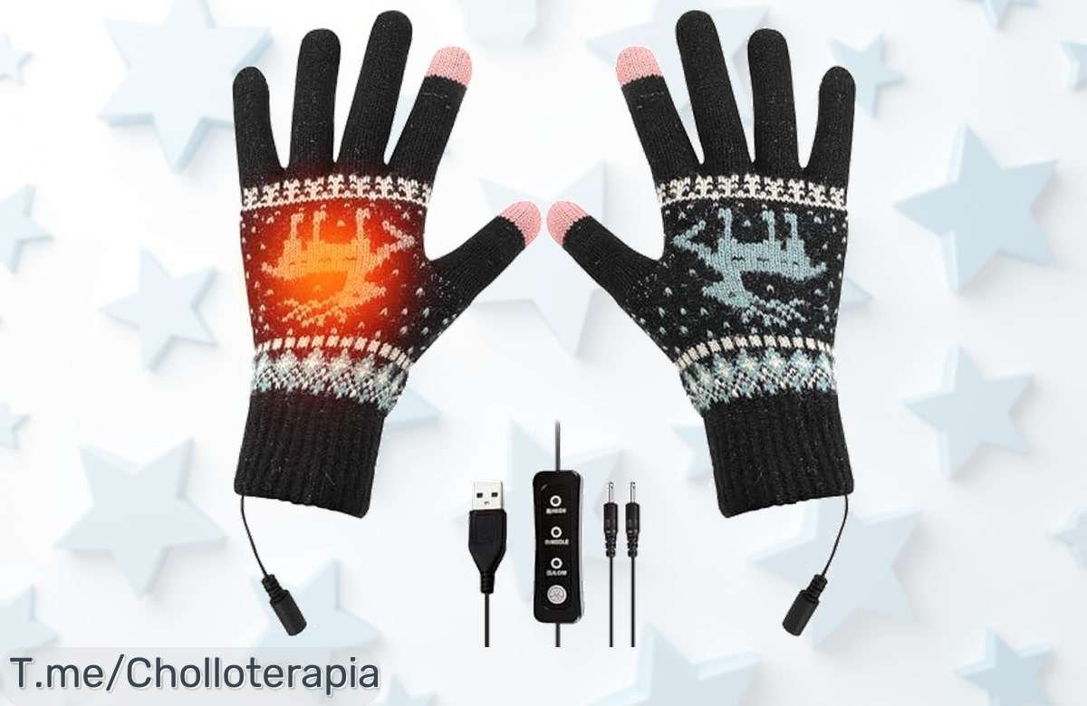 Calienta tus manos con los guantes térmicos USB: calor instantáneo y uso táctil a un precio loco. No te pierdas este ofertón, ¡compra ya antes de que se agoten!