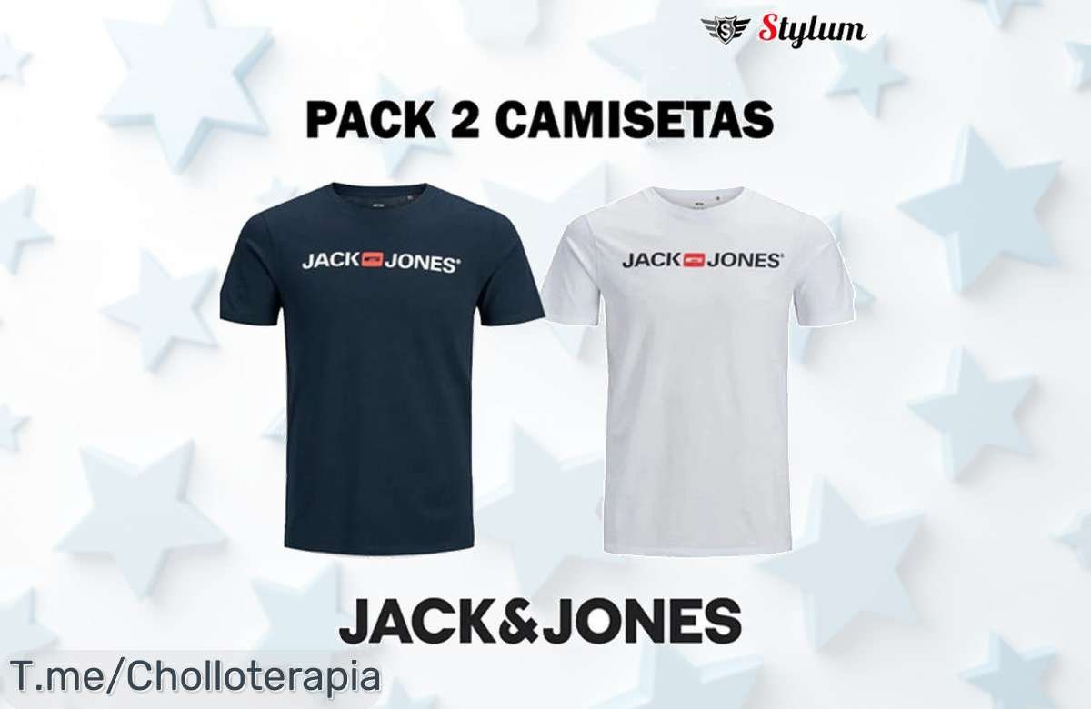 Camisetas Jack & Jones: Llévate 2 por un precio loco y luce increíble esta primavera-verano. ¡No dejes escapar este super chollo, oferta limitada! Compra ya mismo.