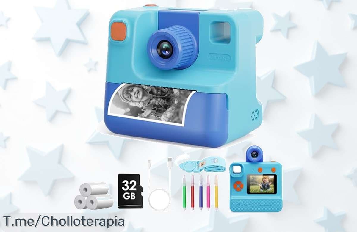 Captura la Diversión con la Cámara Instantánea para Niños, ¡Selfies Fáciles y Fotos al Instante! Oferta Limitada a un Precio Loco que No Puedes Dejar Pasar.