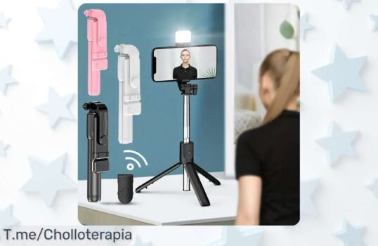 Captura selfies perfectos con el trípode portátil Bluetooth, aprovecha este ofertón único y lleva tus fotos al siguiente nivel, ¡haz clic antes de que se acabe!