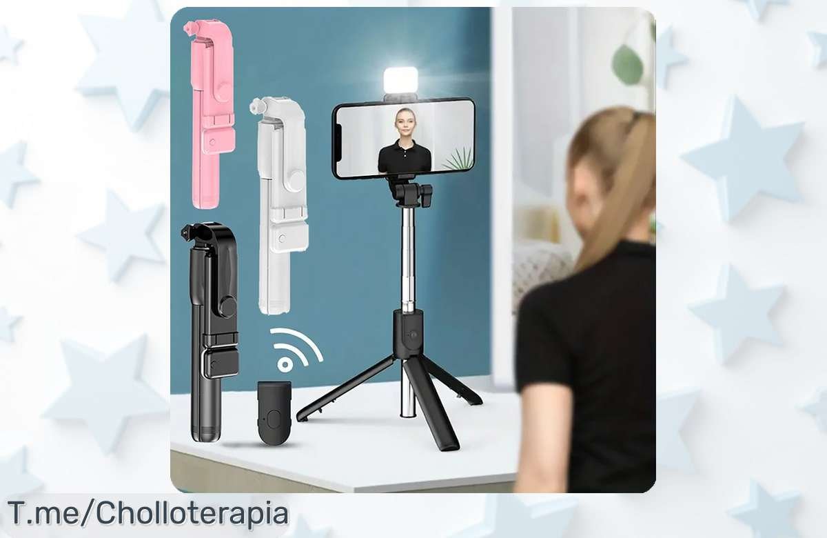Captura selfies perfectos con el trípode portátil Bluetooth, aprovecha este ofertón único y lleva tus fotos al siguiente nivel, ¡haz clic antes de que se acabe!