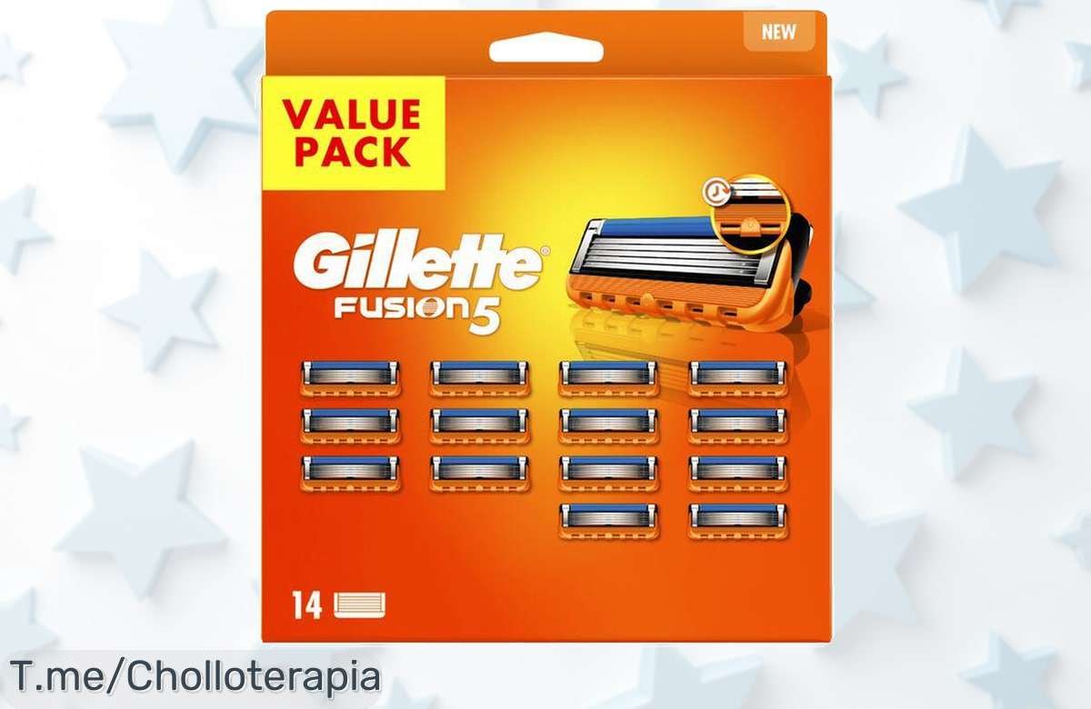 Chollazo del día: Gillette Fusion5 con 14 cuchillas para un afeitado suave y preciso. ¡No te quedes sin el tuyo, esta oferta única no durará siempre!