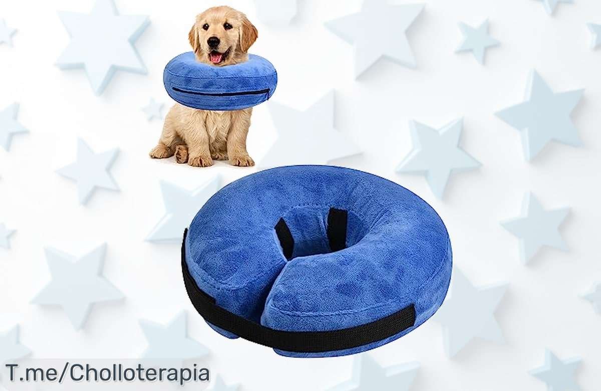 Collar Inflable Para Mascotas: Protege a Tu Mejor Amigo Con Este Super Chollo Ajustable Que No Bloquea Su Vista ¡Aprovecha Esta Oferta Única Y Compra Ya Antes De Que Se Agote!