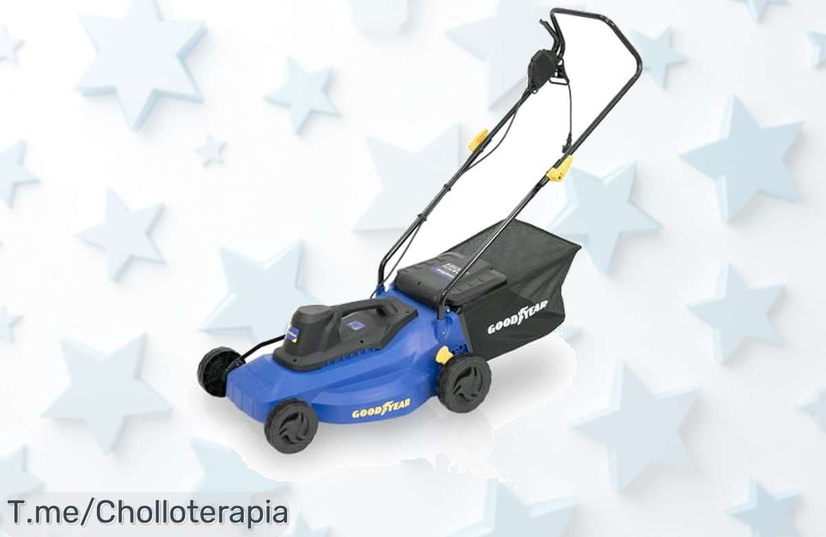 Conquista tu jardín con el cortacésped eléctrico Goodyear 1800W, fácil de usar y potente. Aprovecha este super chollo antes que se acabe, ¡no te quedes sin el tuyo!