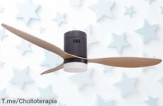 Consigue el Ventilador de Techo Negro Jocca a precio loco, con 6 velocidades y lámpara integrada ¡Crea un ambiente fresco y acogedor! Oferta limitada, actúa ya antes que se agote