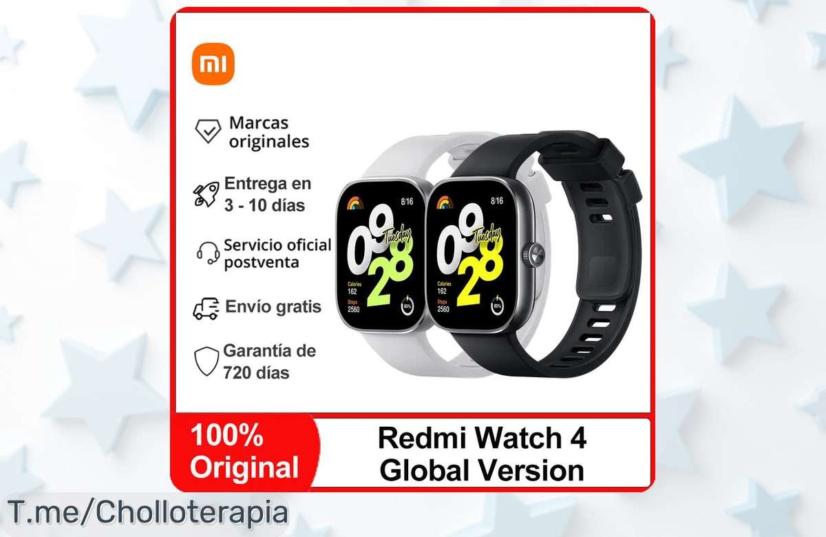 Consigue el increíble Xiaomi Redmi Watch 4 con pantalla AMOLED y funciones de llamadas a un precio loco, ¡aprovecha esta oferta limitada y mejora tu salud ya!