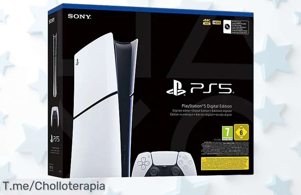 Consigue la Consola Playstation 5 Slim digital 1TB a un precio locazo y disfruta de juegos en resolución 4K con este ofertón limitado. ¡Hazla tuya antes que se agote!