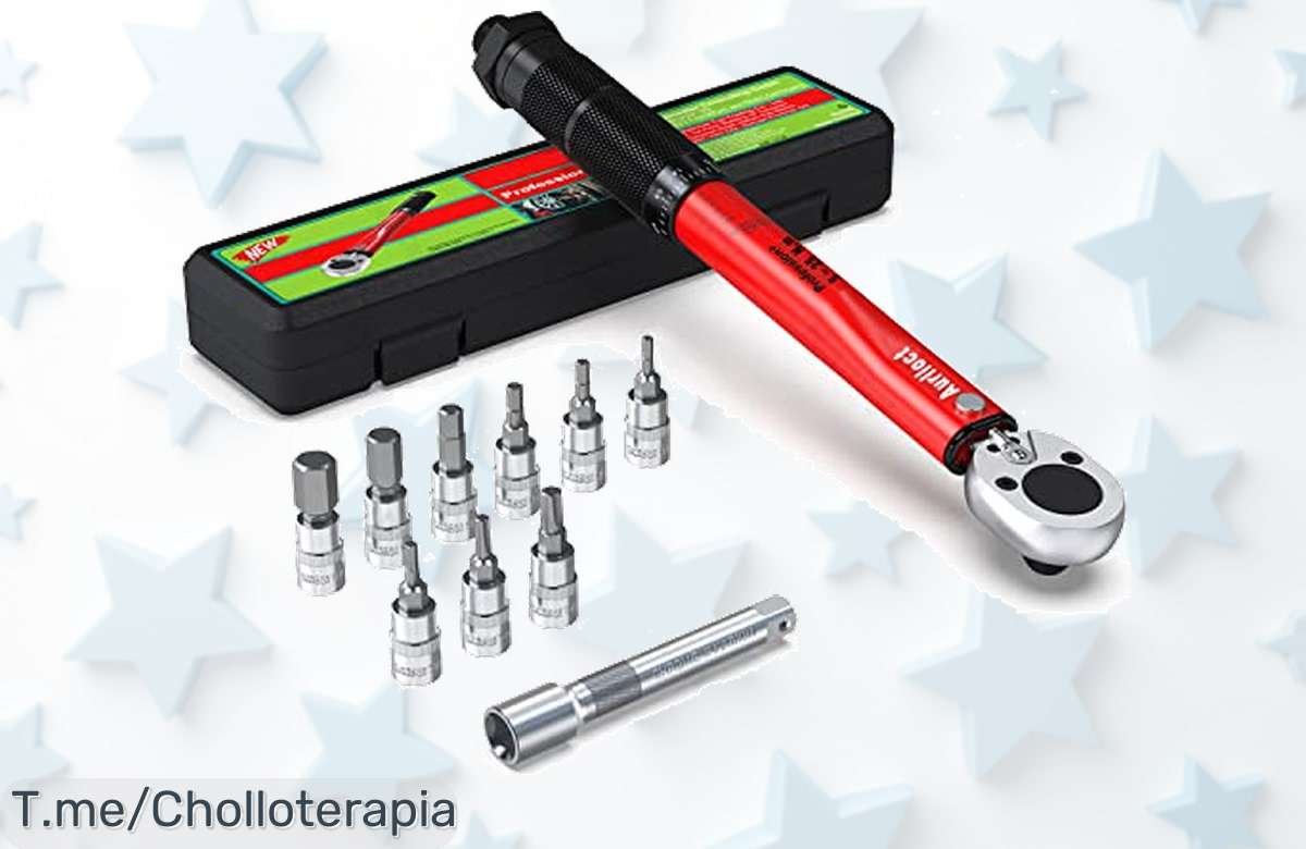 Consigue la Llave Dinamométrica Aurlloct: Precisión y resistencia en un solo set. ¡Aprovecha este ofertón antes de que se agote! Tu éxito te está esperando.