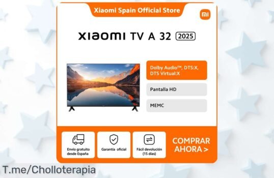 Consigue la Xiaomi TV A 32 2025 con pantalla HD y sonido envolvente a un precio loco, ¡es tu oportunidad para disfrutar del cine en casa! No te lo pierdas, oferta limitada