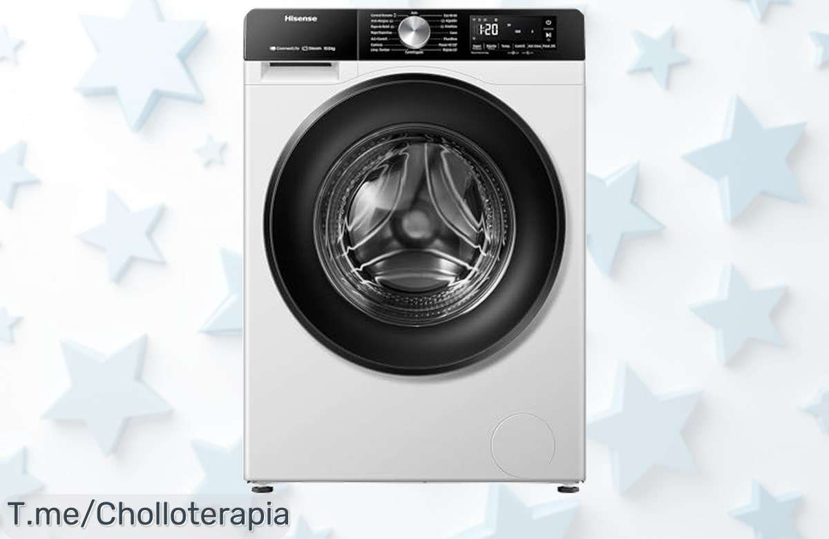 Consigue la lavadora Hisense WF3S1043BW3 con vapor y WiFi a un precio loco, limpieza total en 15 minutos y adiós bacterias al 99.9%, compra ya este ofertón antes de que se agote