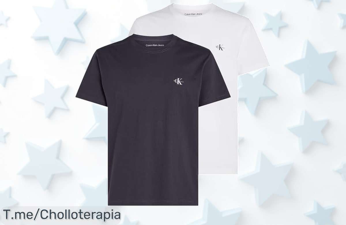 Consigue ya el pack de 2 camisetas Calvin Klein en un estilo único y multicolor a un precio loco, con descuentazo impresionante. ¡No te quedes sin las tuyas!