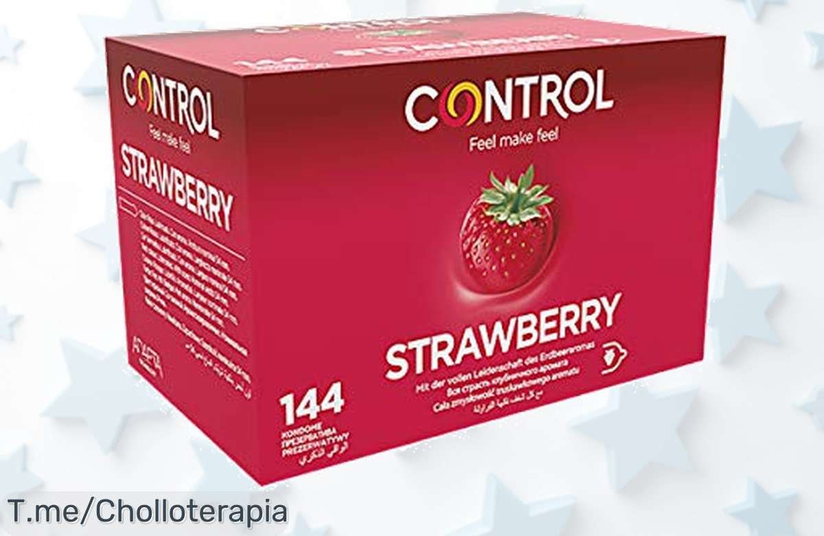 Control Preservativos Strawberry: 144 momentos de placer con un sabor increíble ¡No te pierdas este ofertón único! Stock limitado, compra YA y endulza tus noches.