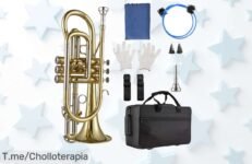 Corneta de latón para estudiantes: Calidad sonora increíble y diseño fácil en un super chollo con estuche, guantes y limpieza incluidos ¡No te quedes sin la tuya, compra ya!