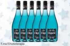 Descubre Frissé Blue Moscato: 6 botellas de frescura y sabor encantador, ¡super chollo para tus celebraciones! No te quedes sin esta oferta única, compra ya antes que se agote