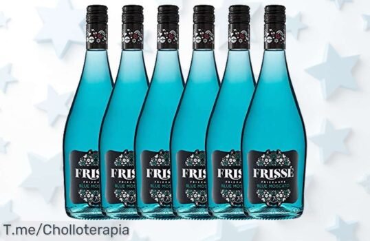 Descubre Frissé Blue Moscato: 6 botellas de frescura y sabor encantador, ¡super chollo para tus celebraciones! No te quedes sin esta oferta única, compra ya antes que se agote