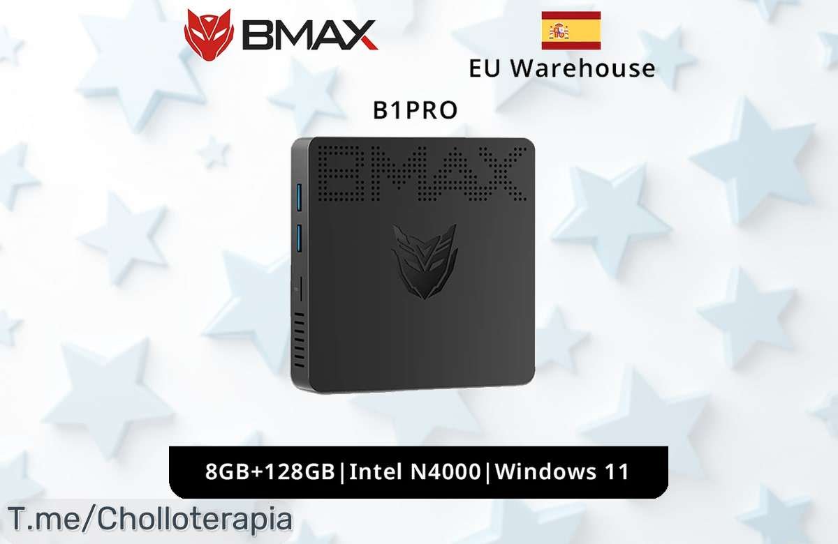 Descubre el BMAX Mini PC B1PRO: ¡potencia extrema en un tamaño mini por un precio loco! Aprovecha este ofertón limitado y compra ahora antes de que se acabe.