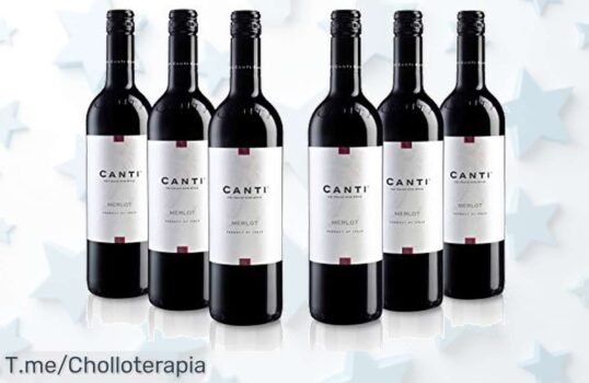 Descubre el Canti Merlot y sorprende a tus seres queridos con su sabor único en un pack de 6 botellas ¡No te pierdas este super chollo, compra antes que se agote!