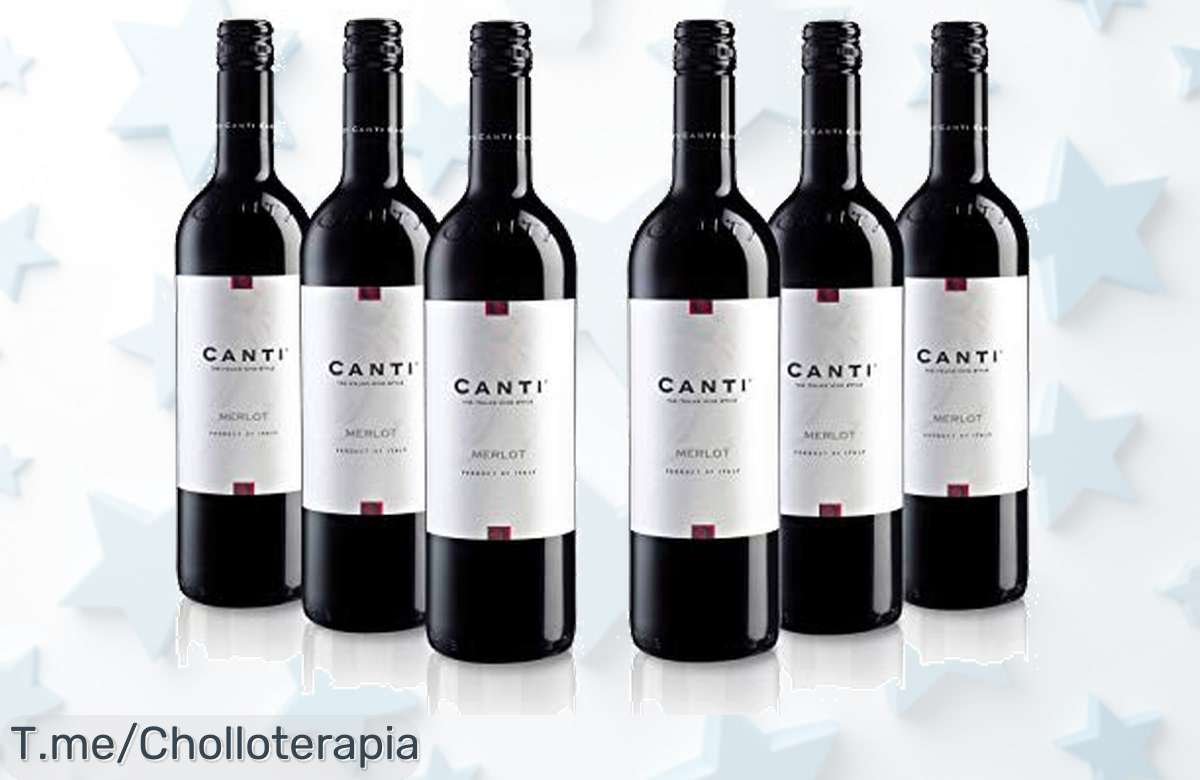 Descubre el Canti Merlot y sorprende a tus seres queridos con su sabor único en un pack de 6 botellas. ¡No te pierdas este super chollo, compra antes que se agote!