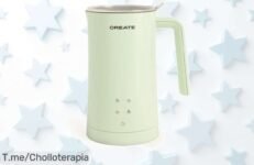 Descubre el Espumador Calentador de Leche CREATE: Prepara como un barista, sorprende a todos y disfruta con este ofertón limitado ¡No te quedes sin el tuyo!