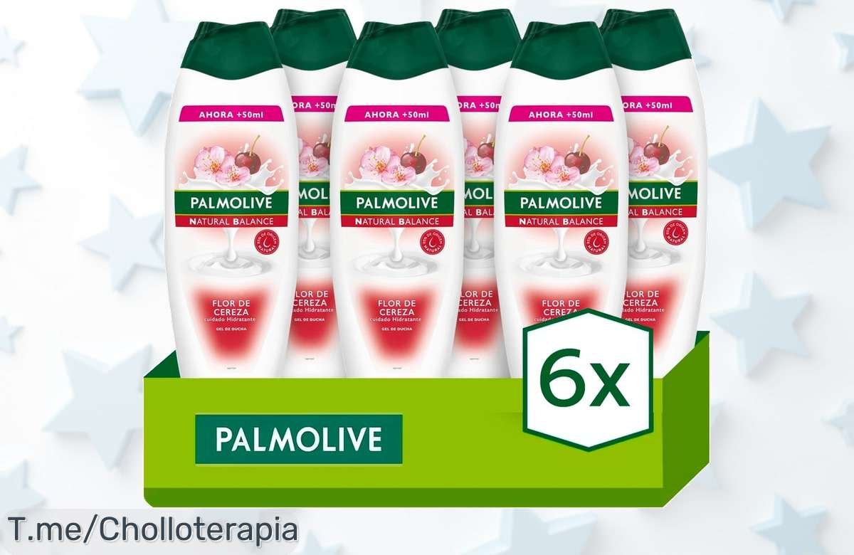 Descubre el Gel de Ducha Palmolive Natural Balance Flor de Cereza: suavidad y frescura a precio loco, ¡ofertón único que no puedes dejar escapar! Compra ya tu pack de 6 antes de que se agote.