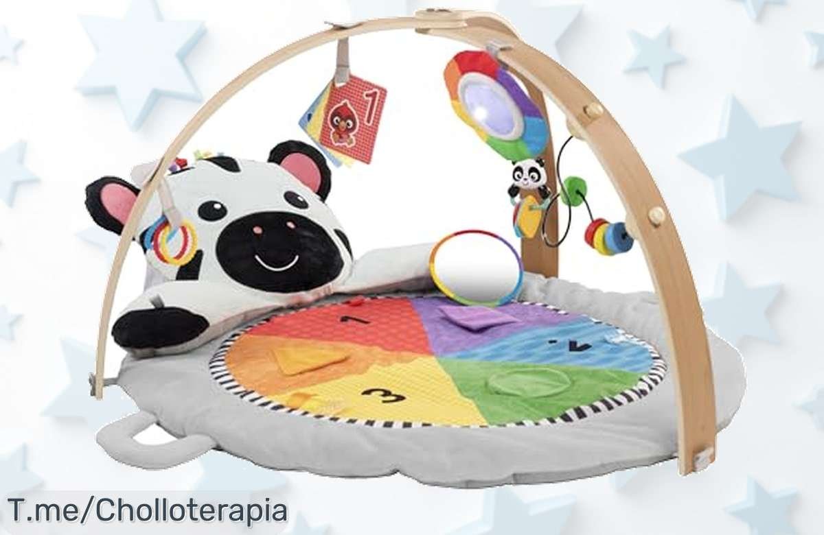 Descubre el Gimnasio de Peluche Baby Einstein: ¡más de 10 juguetes para aprender jugando en 4 idiomas! Oferta limitada, no te quedes sin tu super chollo ahora mismo.