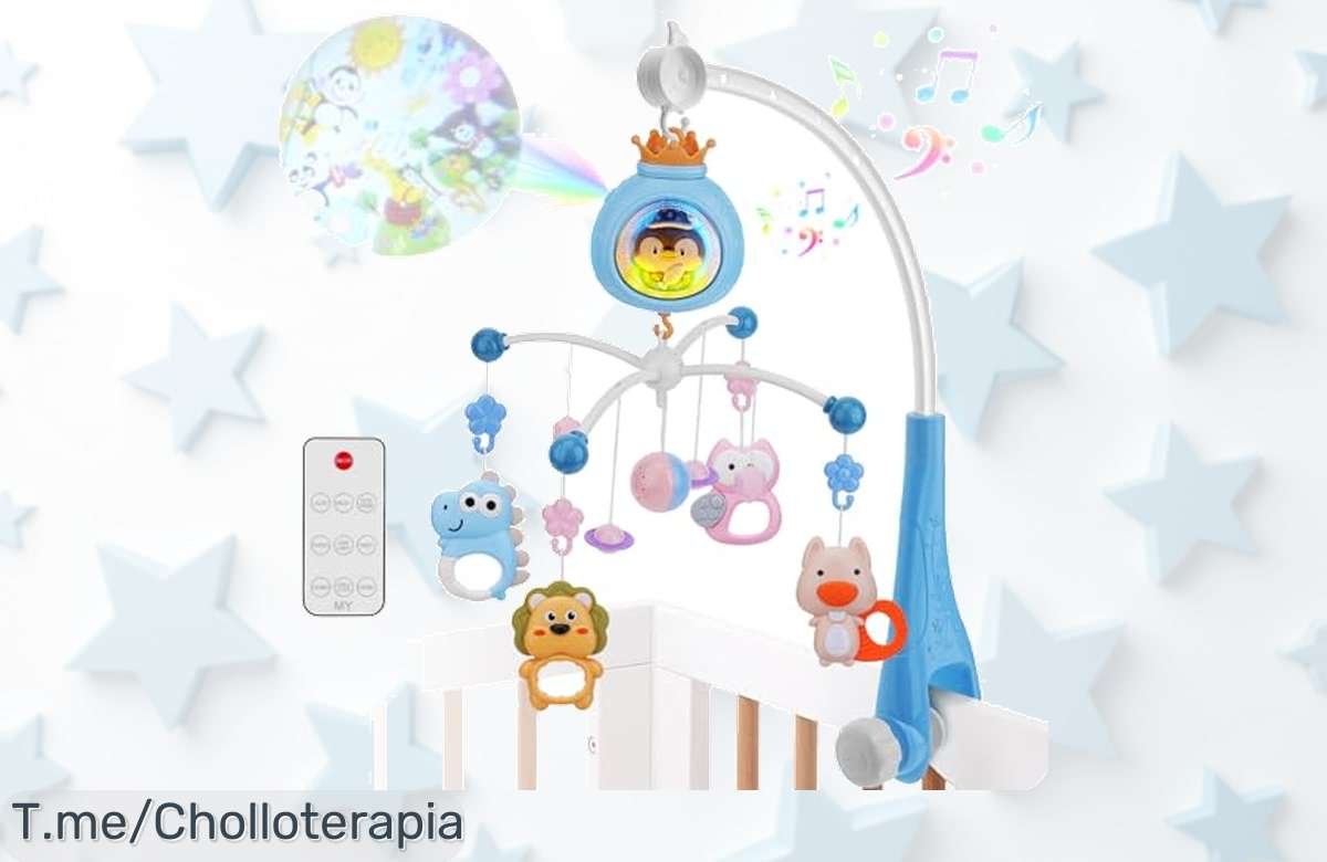 Descubre el Móvil Mágico de Cuna: 430 Canciones y Luces que Encantarán a Tu Bebé, ¡aprovecha este ofertón único antes de que se acabe y transforma sus noches ya!